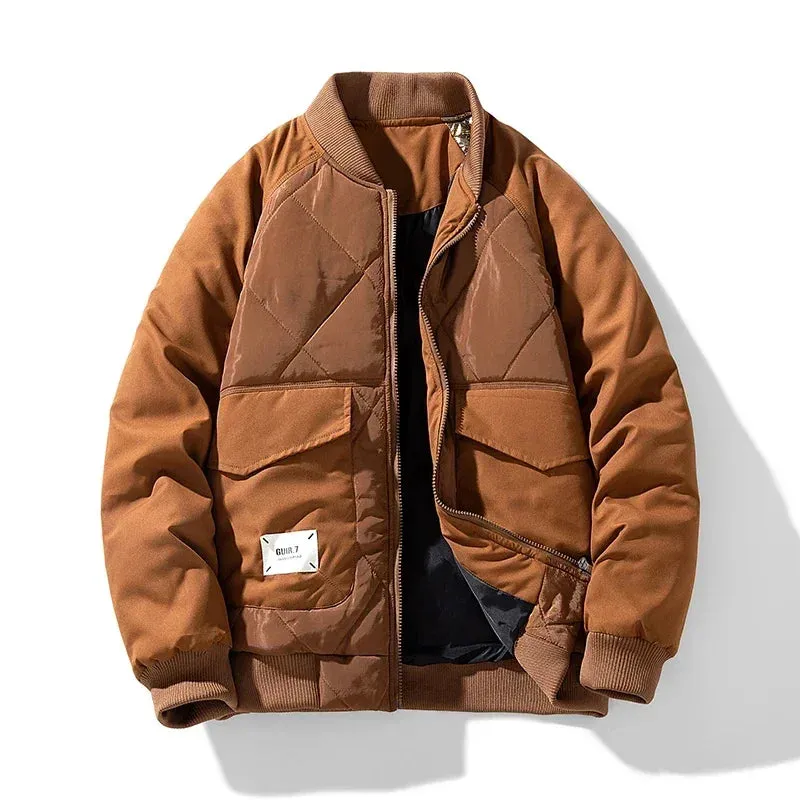 Cargo Bomber Puffer Jacket