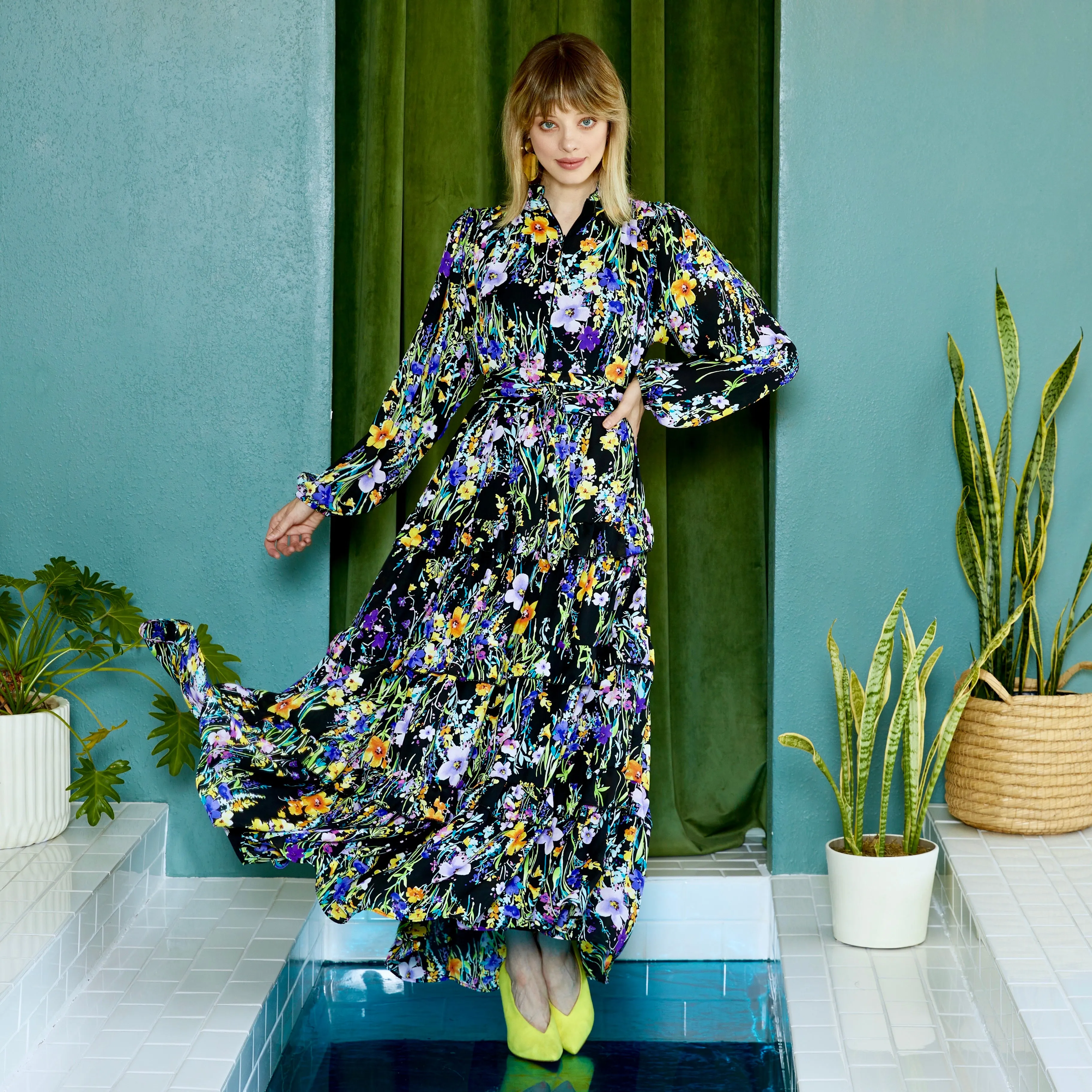 elle maxi MIDNIGHT FLORAL