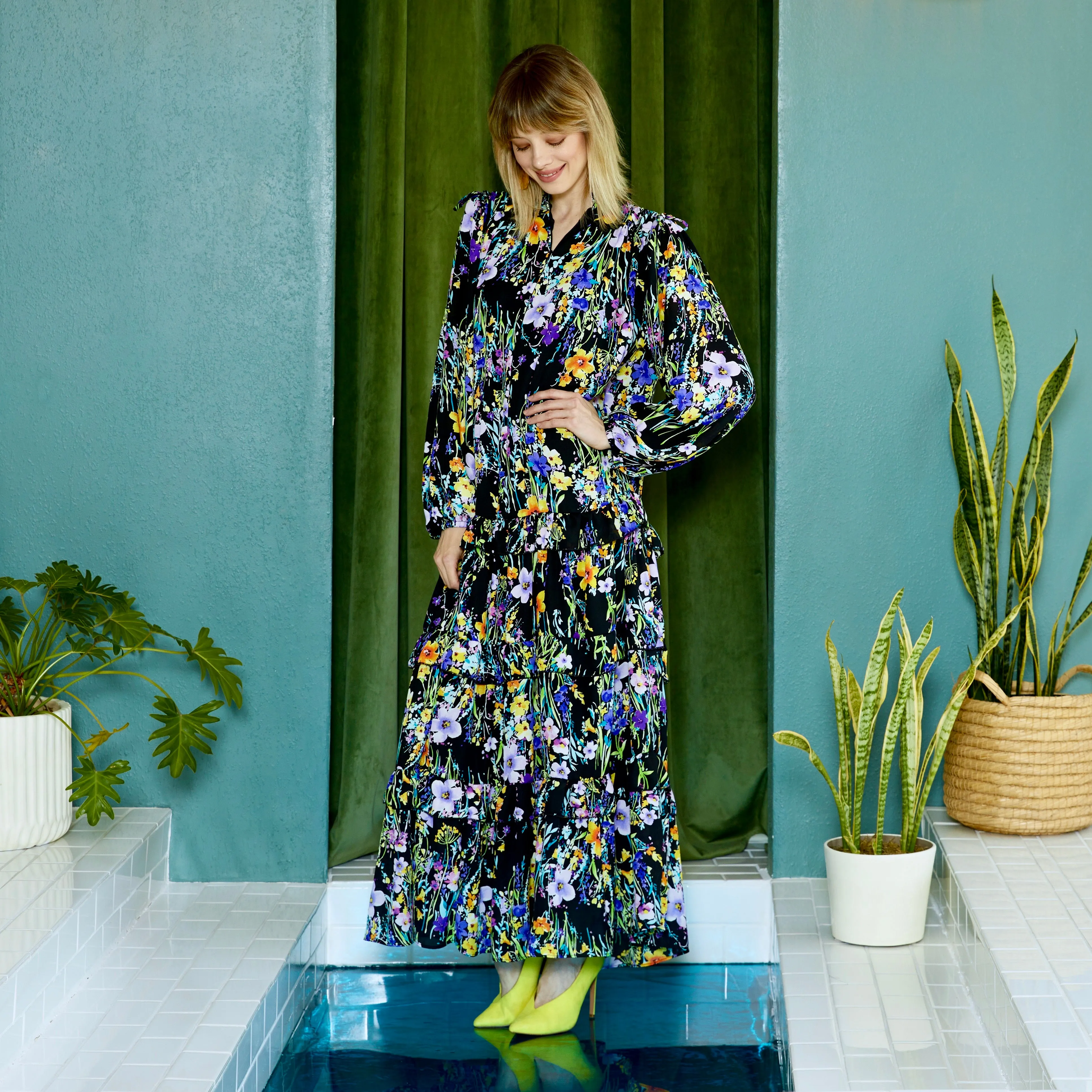 elle maxi MIDNIGHT FLORAL