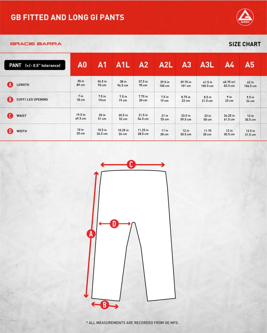 Fitted Gi Pants - Blue