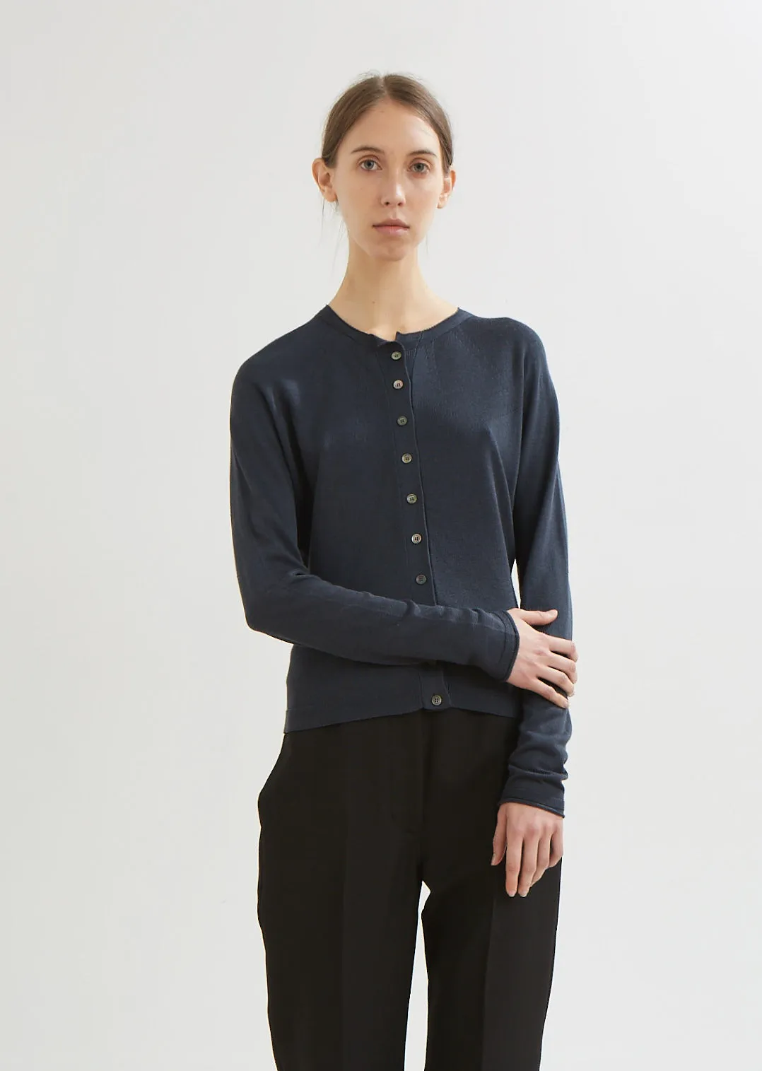 Light Button Front Cardigan