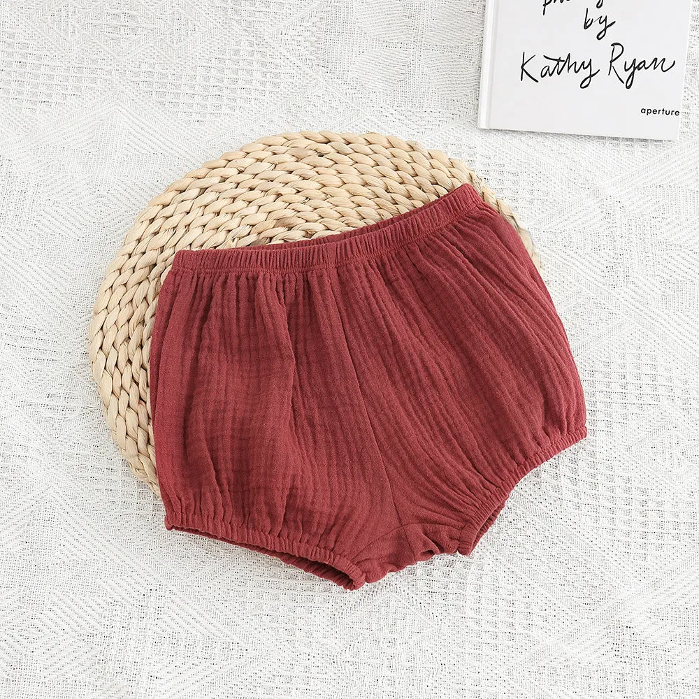 Newborn Baby Cotton Shorts Summer Thin Section Breathable Coolt  Solid Color Wholesale Baby Clothes Online