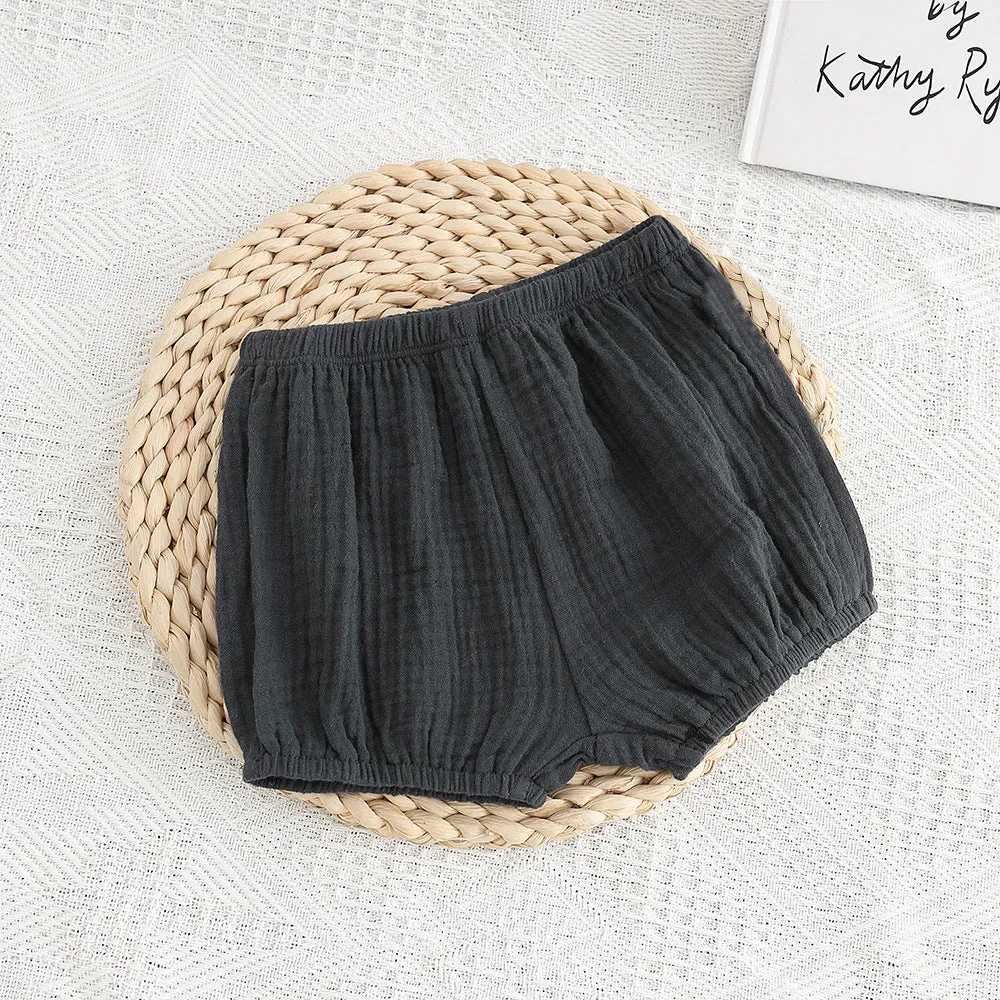 Newborn Baby Cotton Shorts Summer Thin Section Breathable Coolt  Solid Color Wholesale Baby Clothes Online