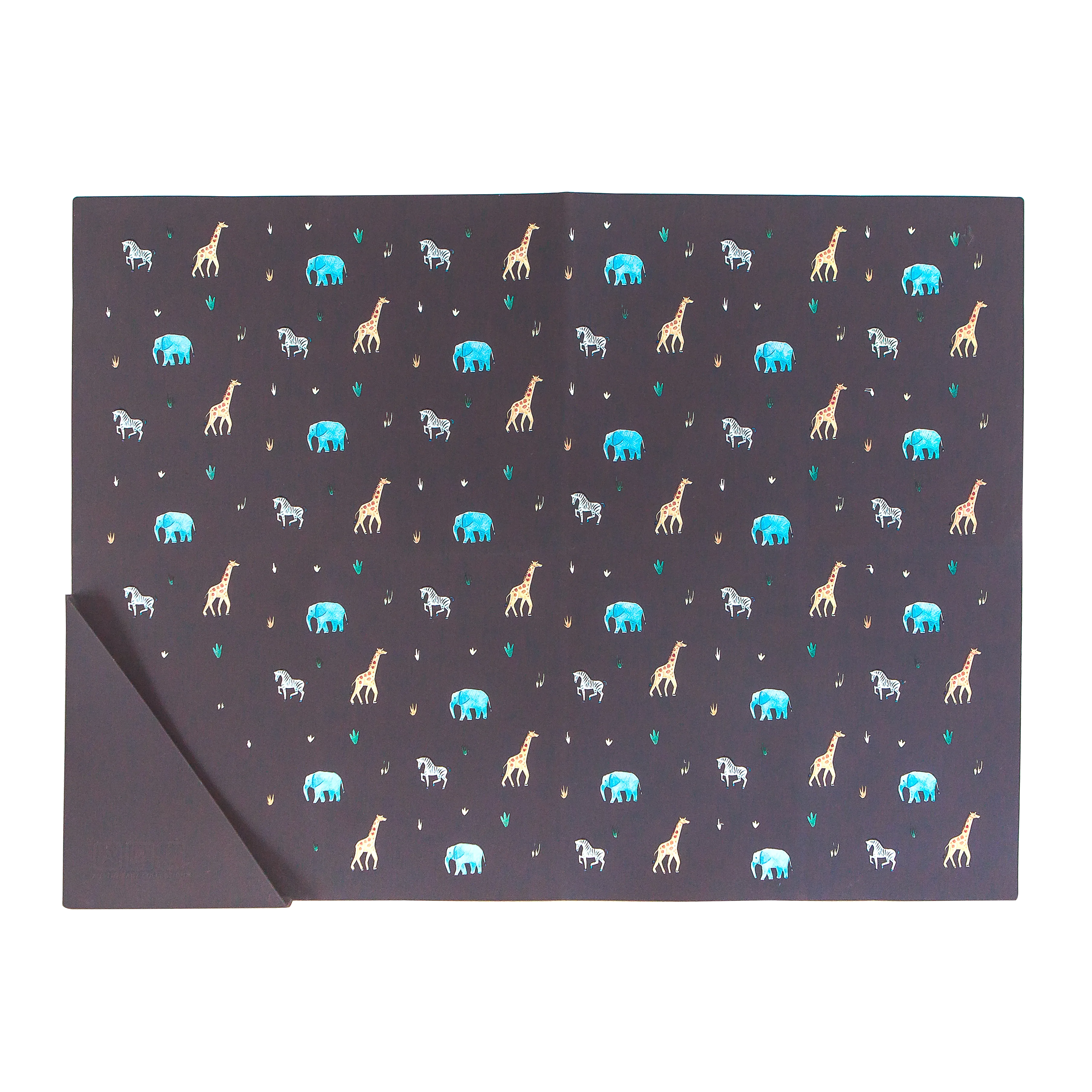 Silicone Placemat Safari Faded Black