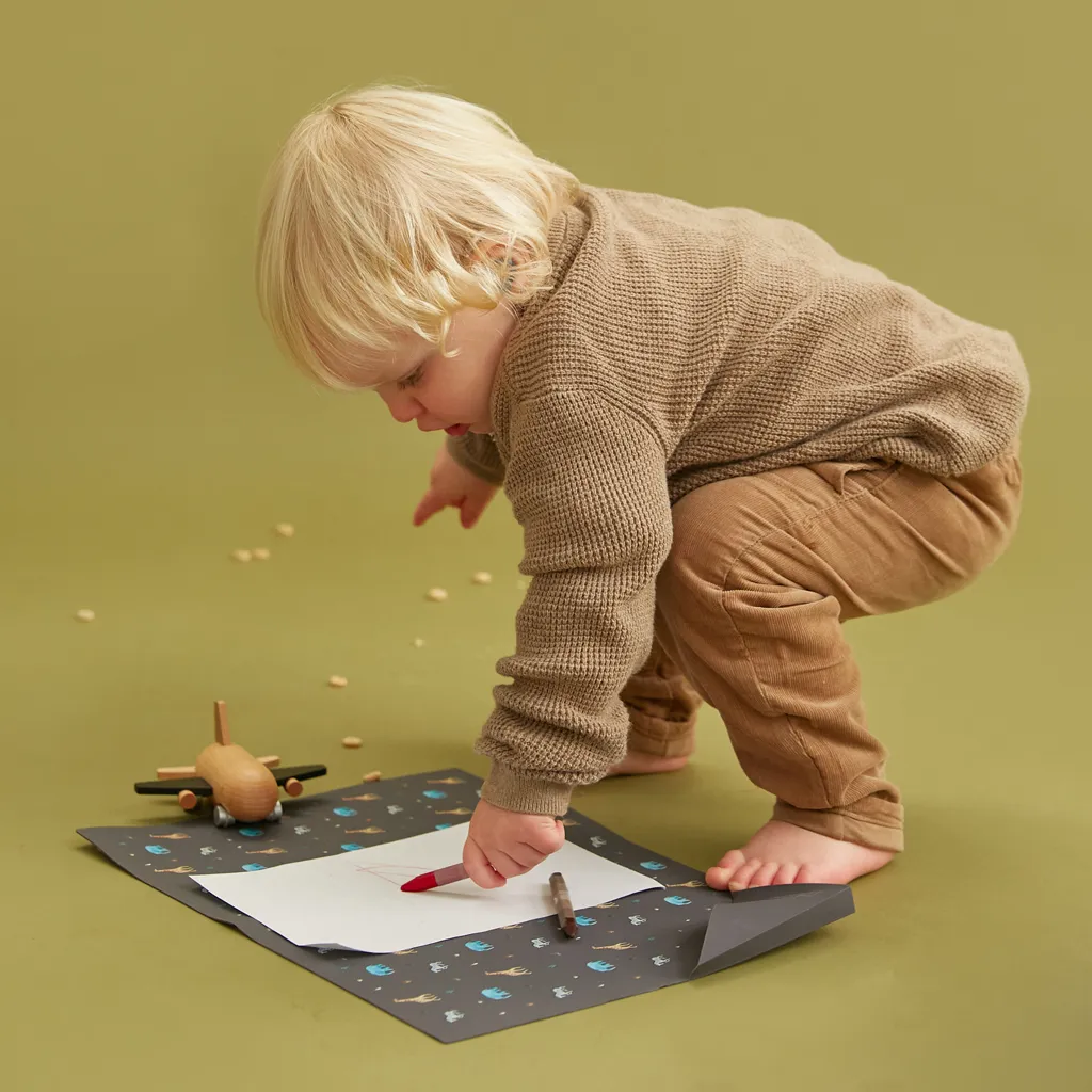 Silicone Placemat Safari Faded Black