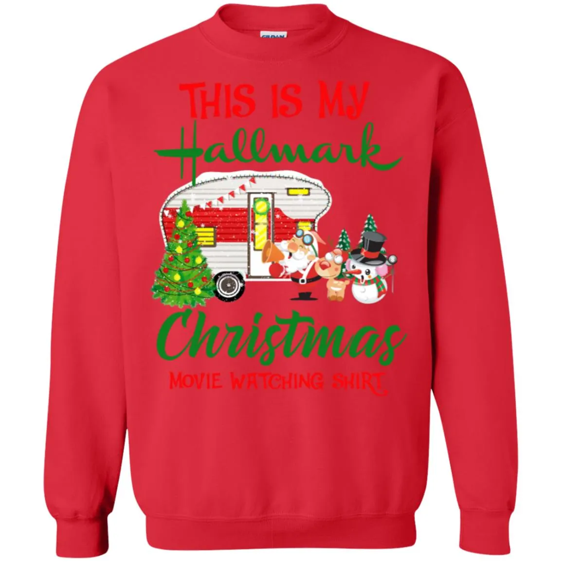 This Is My Hallmark Christmas Movie Watching Unisex Crewneck Pullover Sweatshirt