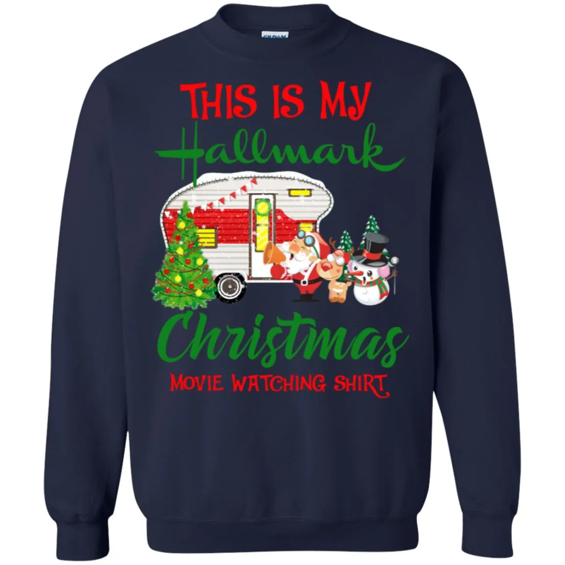 This Is My Hallmark Christmas Movie Watching Unisex Crewneck Pullover Sweatshirt